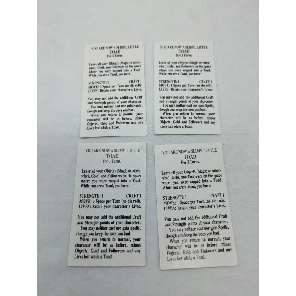 Sets Of Talisman 1st Edition Spell Purchase Toad Talisman Alignment Cards